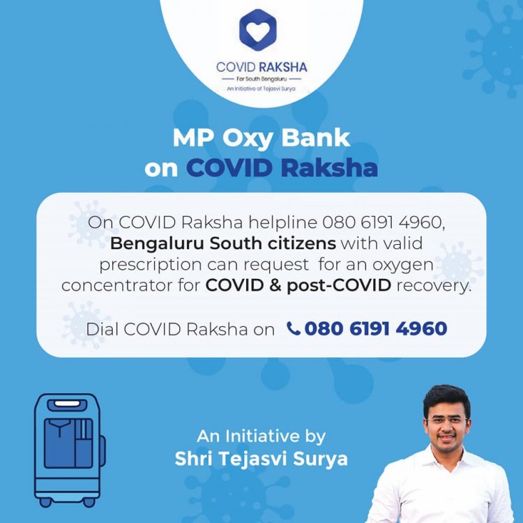 Launch of Covid Raksha - MP Oxy Bank - 080 61914960